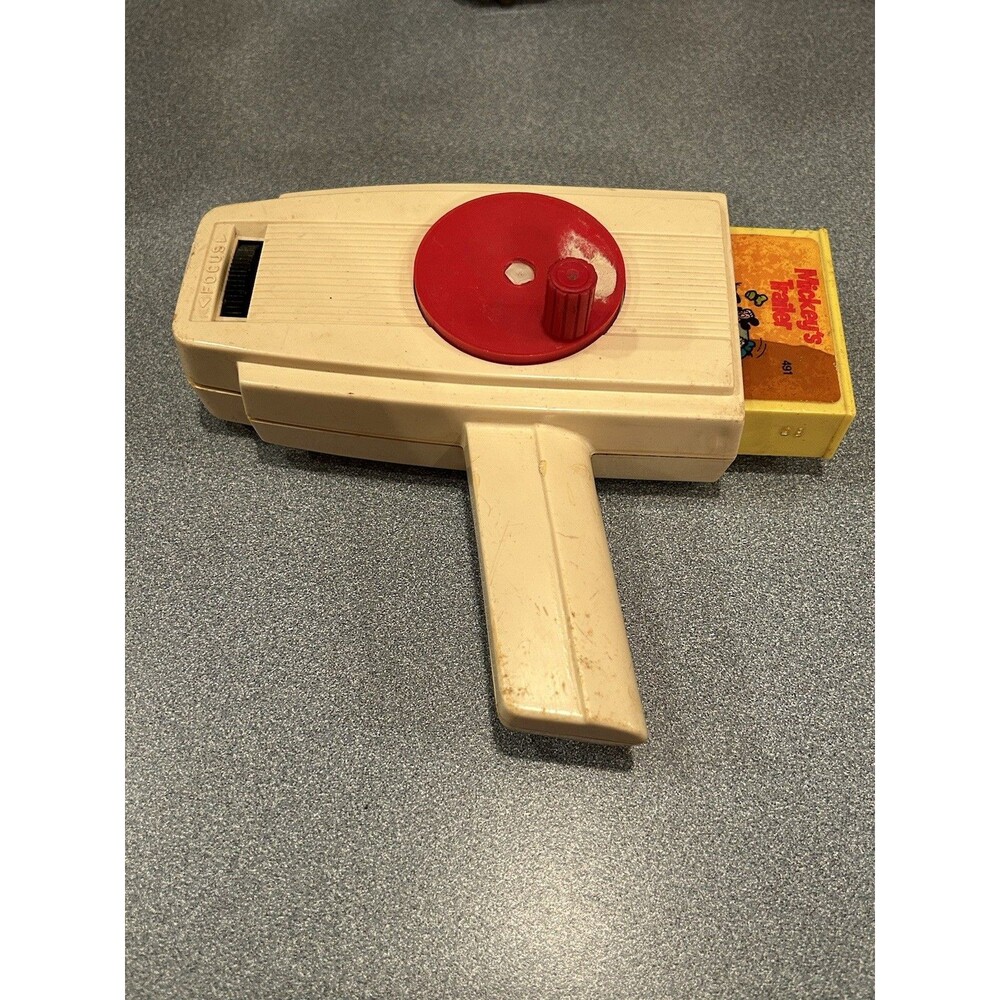 Fisher Price 1970s Vintage Childrens Movie Viewer Works With Mickey Cartridge